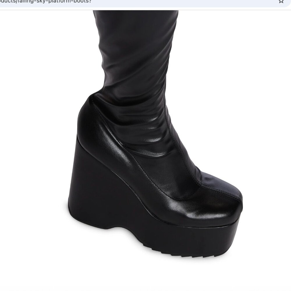 NIB La Moda Falling Sky Platform Boots 39/8 - Picture 2 of 5